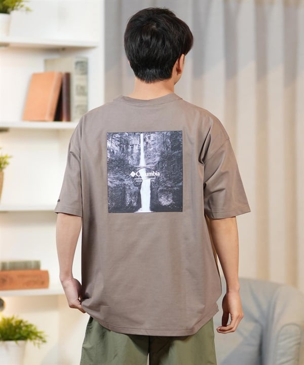 Columbia コロンビア 半袖 Tシャツ メンズ オーバーサイズTシャツ UVケア バックプリント PM4502 ムラサキスポーツ限定