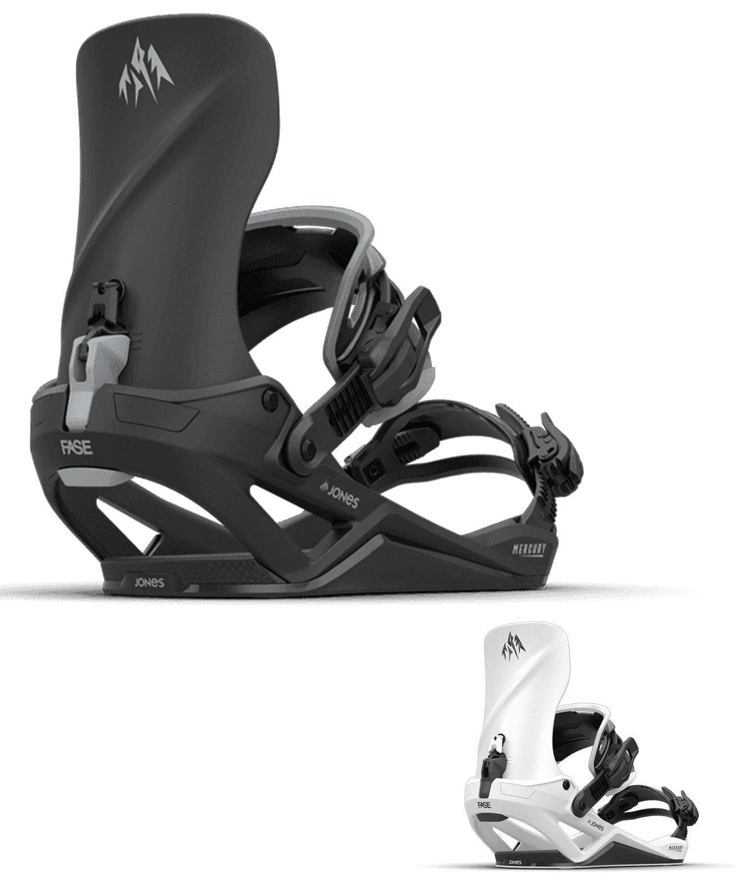 JONES ジョーンズ MERCURY FASE スノーボード バインディング ビンディング メンズ ムラサキスポーツ 25-26モデル MM B21 【2526】(CLWHT-M)