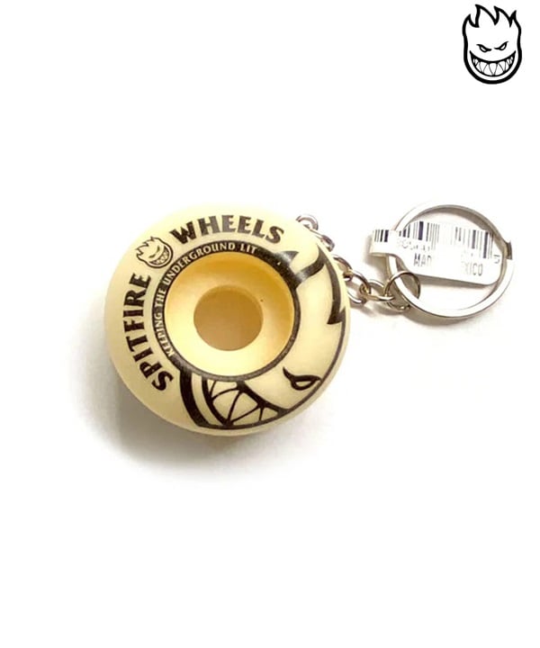 SPITFIRE スピットファイヤー スケートボード ウィール キーホルダー KEY CHAIN WHEEL NATURAL ムラサキスポーツ