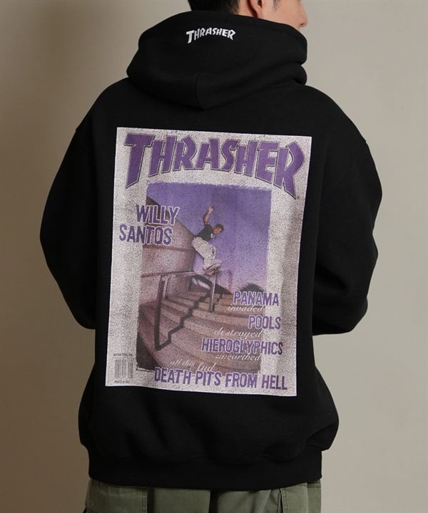 THRASHER スラッシャー プルオーバー パーカー メンズ スウェット フーディー バックプリント 裏起毛 254TH1PK067