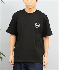 THRASHER スラッシャー 半袖 Tシャツ メンズ フロント刺繍 オーバーサイズ 252TH1ST040 ムラサキスポーツ限定(BLK-S)