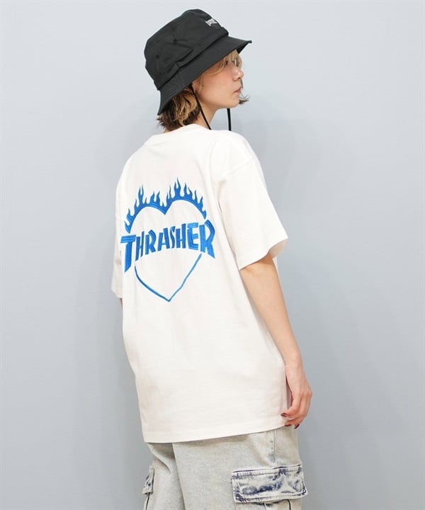 THRASHER スラッシャー 半袖 Tシャツ レディース バックプリント バーニングハート 252TH2ST030