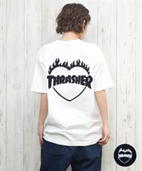 THRASHER スラッシャー 半袖 Tシャツ レディース バーニングハートTシャツ 252TH2ST033(WHT-M)