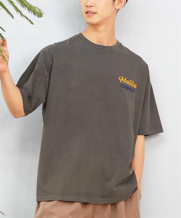 DEAR LAUREL ディアローレル 半袖 Tシャツ メンズ ワンポイント シンプル CAL PIG EMB TEE D25S2104