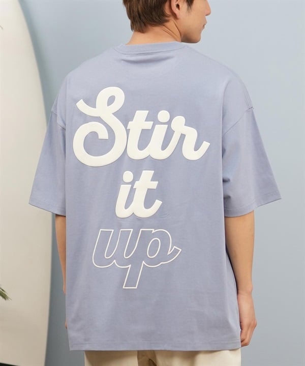 DEAR LAUREL ディアローレル 半袖 Tシャツ メンズ バックプリント 抗菌防臭 UVケア 接触冷感 CAL MESSAGE TEE D25S2107