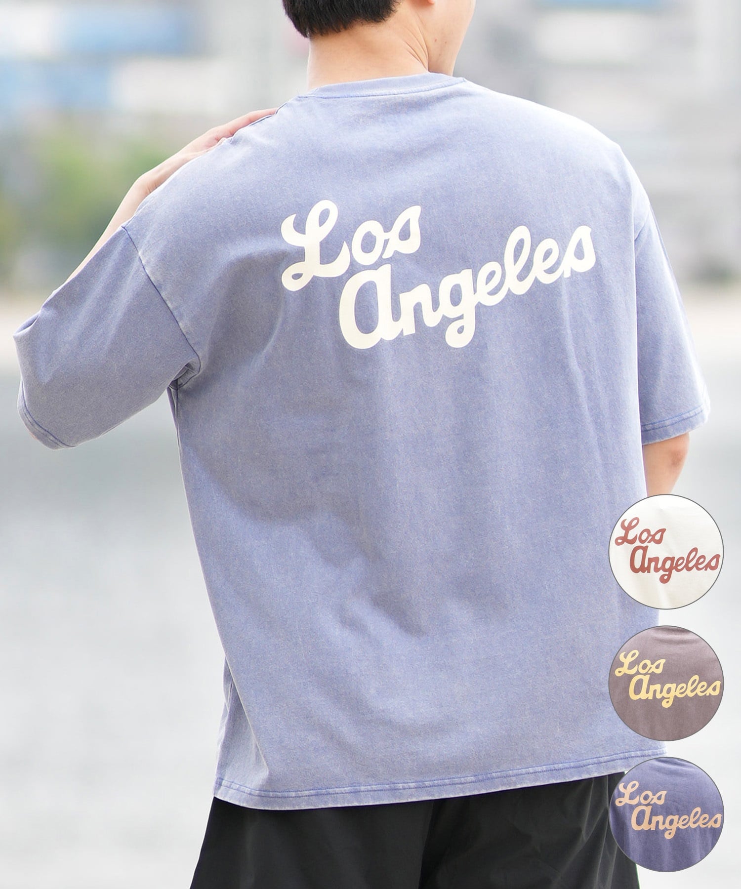 DEAR LAUREL ディアローレル 半袖 Tシャツ メンズ バックプリント ヴィンテージ風 JM LOS ANGELS DL25S-JM03(OFF-M)