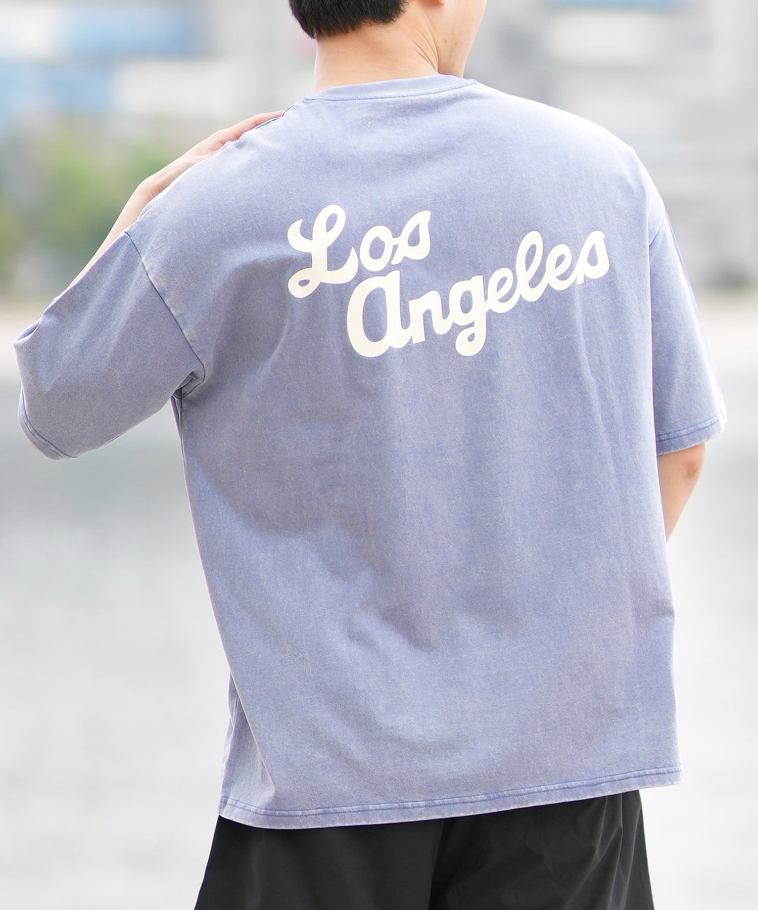 DEAR LAUREL ディアローレル 半袖 Tシャツ メンズ バックプリント ヴィンテージ風 JM LOS ANGELS DL25S-JM03(BLU-M)