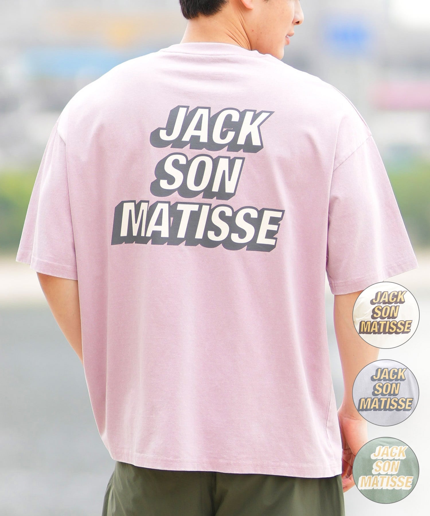 DEAR LAUREL ディアローレル 半袖 Tシャツ メンズ バックプリント ヴィンテージ風 JM JACSON MATISSE DL25S-JM04(OFF-M)