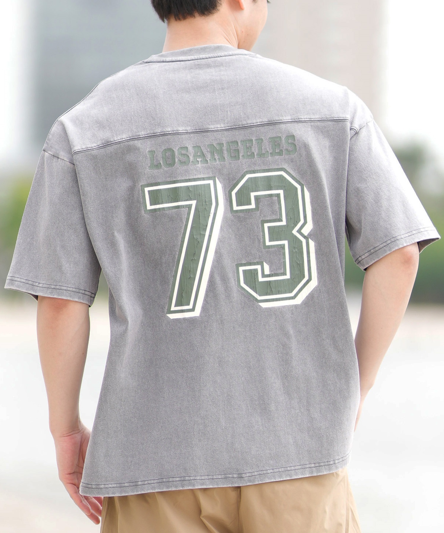 DEAR LAUREL ディアローレル 半袖 Tシャツ メンズ バックプリント ヴィンテージ風 JM FOOTBALL TEE DL25S-JM05(CHA-M)
