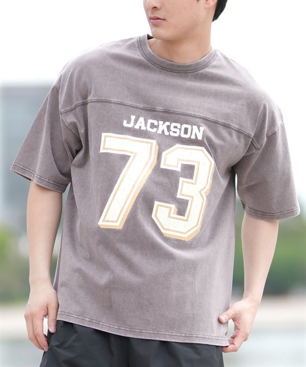 DEAR LAUREL ディアローレル 半袖 Tシャツ メンズ バックプリント ヴィンテージ風 JM FOOTBALL TEE DL25S-JM05