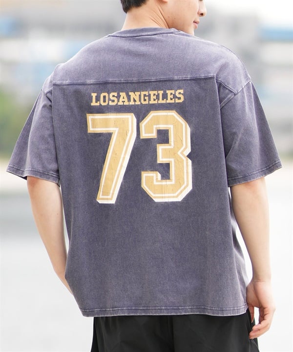 DEAR LAUREL ディアローレル 半袖 Tシャツ メンズ バックプリント ヴィンテージ風 JM FOOTBALL TEE DL25S-JM05