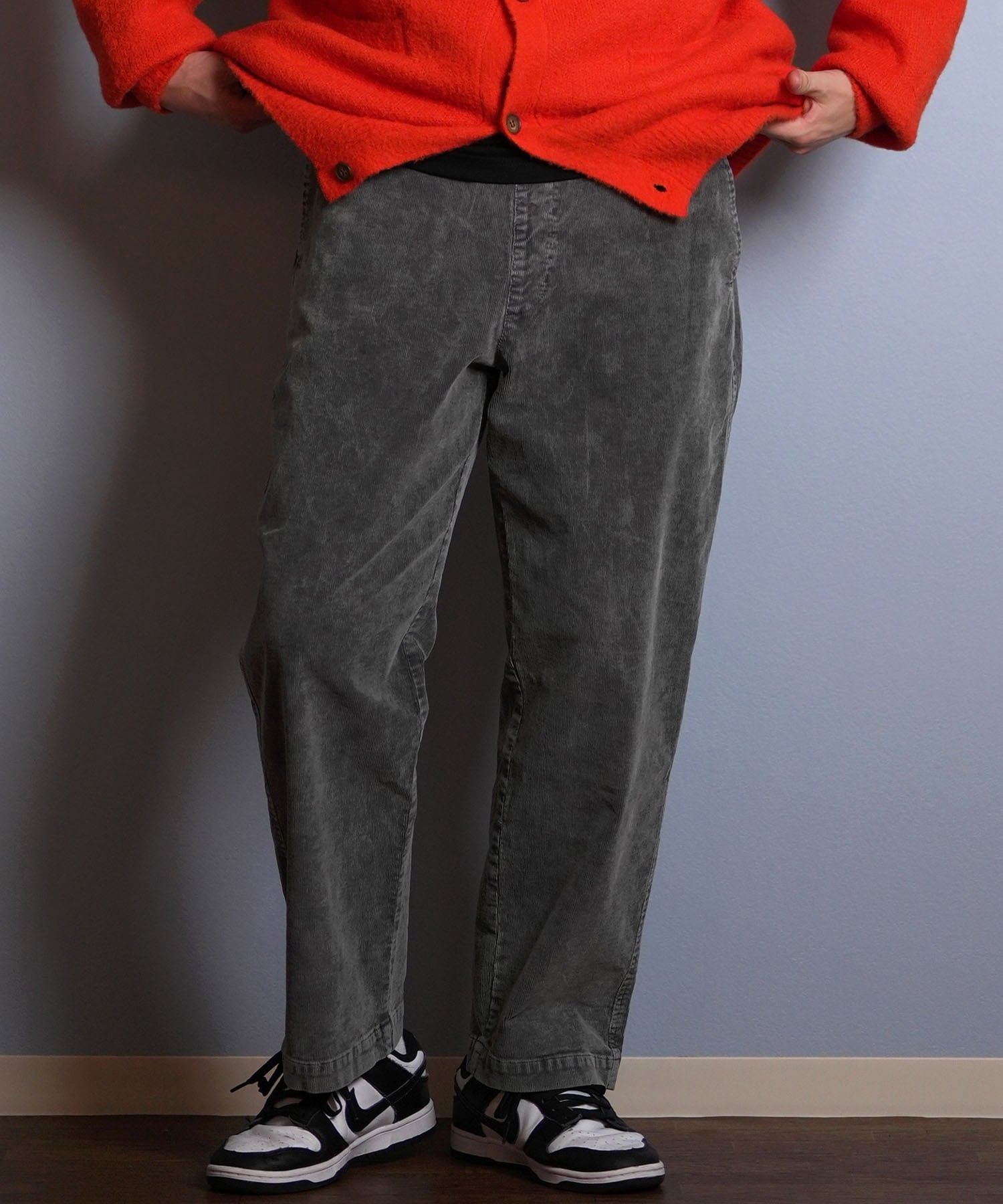 DEAR LAUREL ディアローレル ロングパンツ メンズ コーデュロイ CORDUROY PANTS D25F-3102(GRY-M)