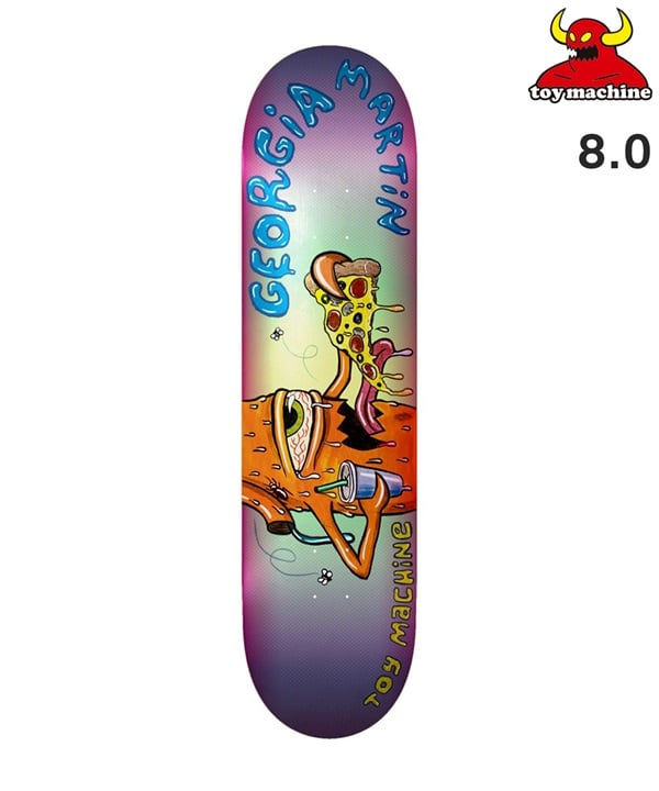 TOY MACHINE トイマシーン スケートボード デッキ 8.0inch MARTIN PIZZA ムラサキスポーツ 初心者