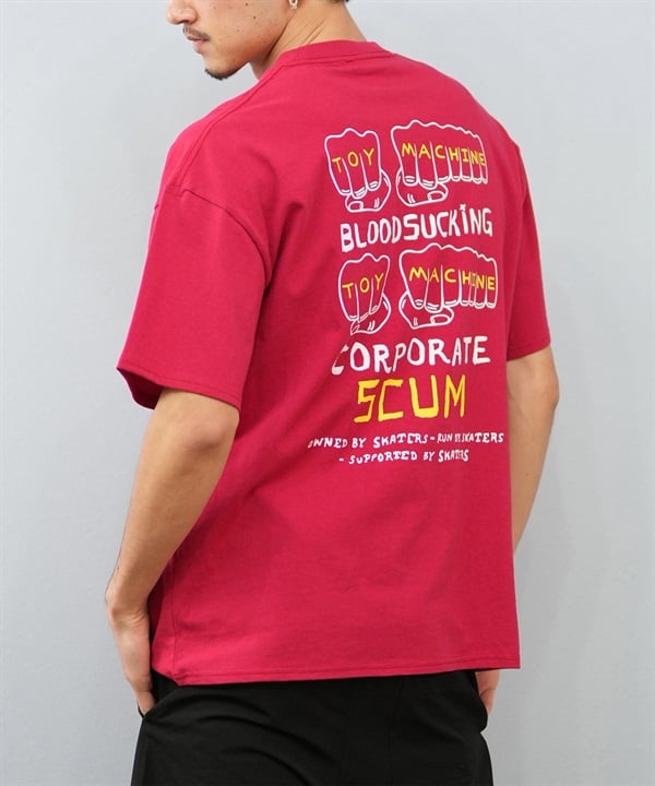 TOY MACHINE トイマシーン 半袖 Tシャツ メンズ バックプリント オーバーサイズ MTMSFST3 ムラサキスポーツ限定