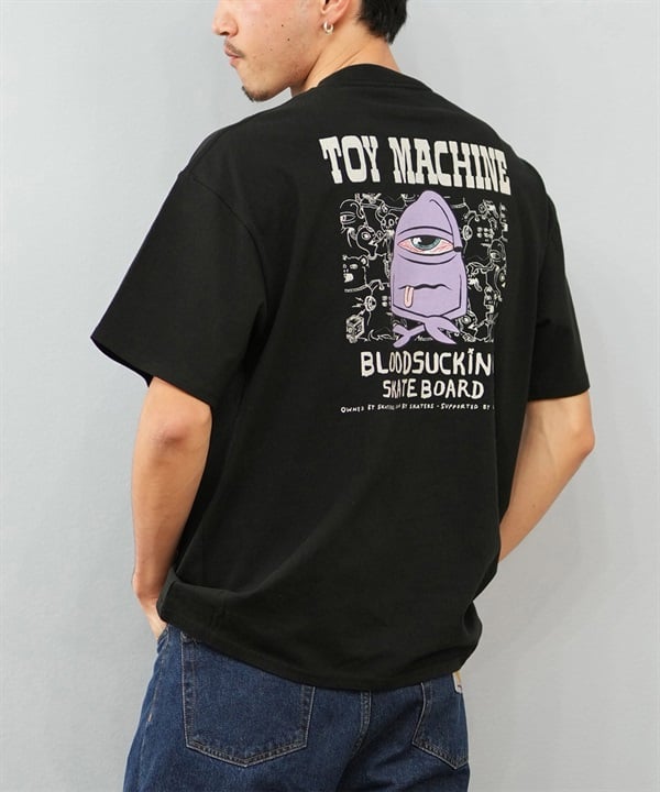TOY MACHINE トイマシーン 半袖 Tシャツ メンズ バックプリント オーバーサイズ MTMSFST5 ムラサキスポーツ限定