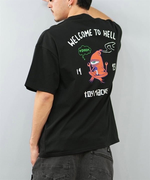 TOY MACHINE トイマシーン 半袖 Tシャツ メンズ バックプリント オーバーサイズ MTMSFST7 ムラサキスポーツ限定