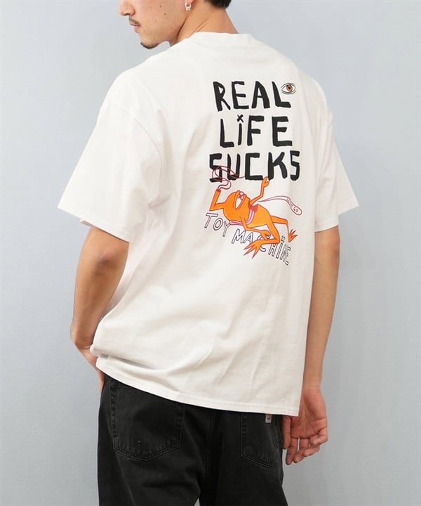 TOY MACHINE トイマシーン 半袖 Tシャツ メンズ バックプリント オーバーサイズ MTMSFST9 ムラサキスポーツ限定