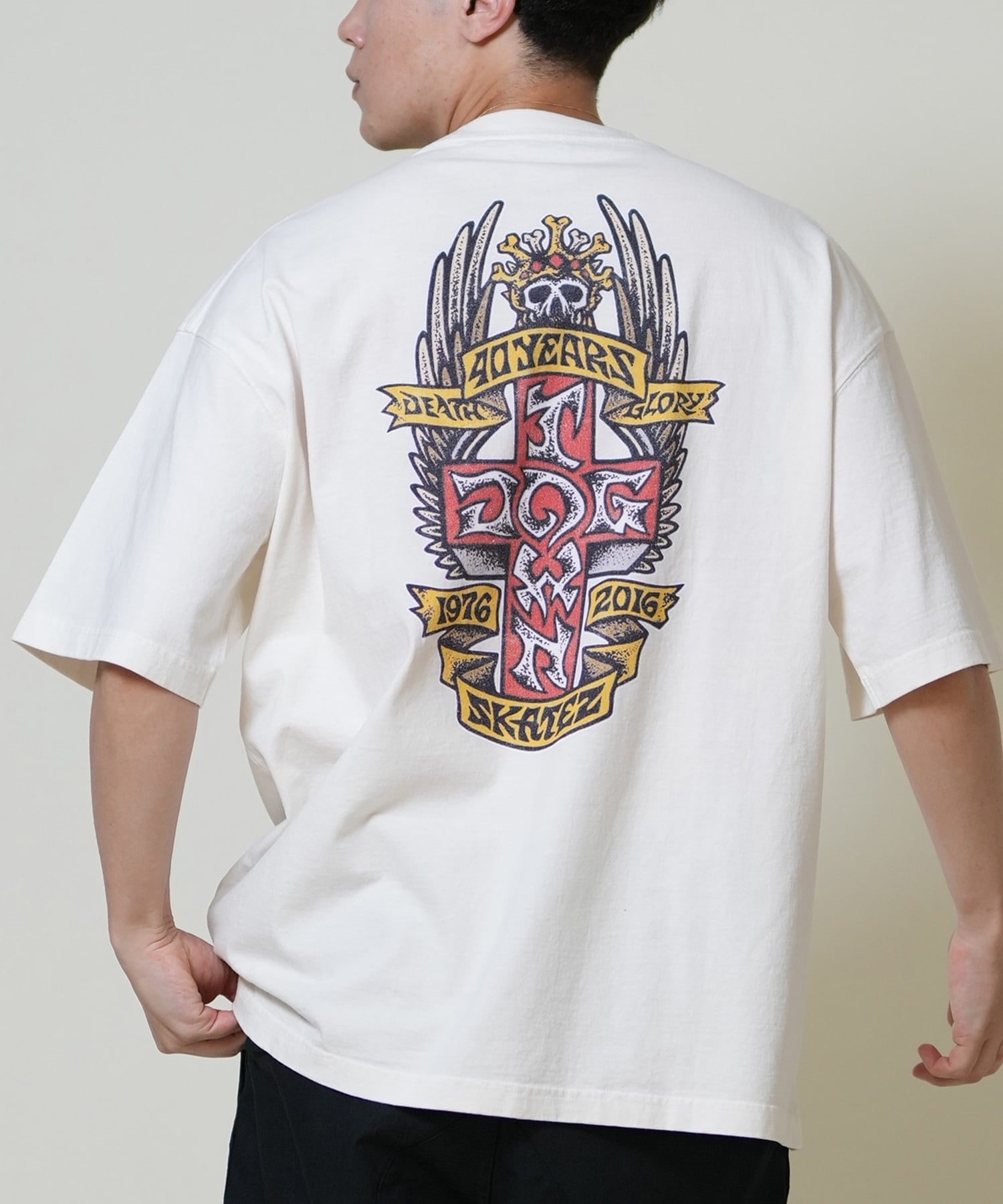 DOGTOWN ドッグタウン 半袖 Tシャツ メンズ バックプリント オーバーサイズ 253DT1ST002(IVO-M)