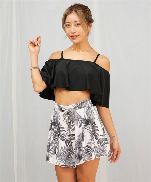 Beach Queen ビーチクイーン 水着 レディース  3点セット ショーツ付き フレア 403510