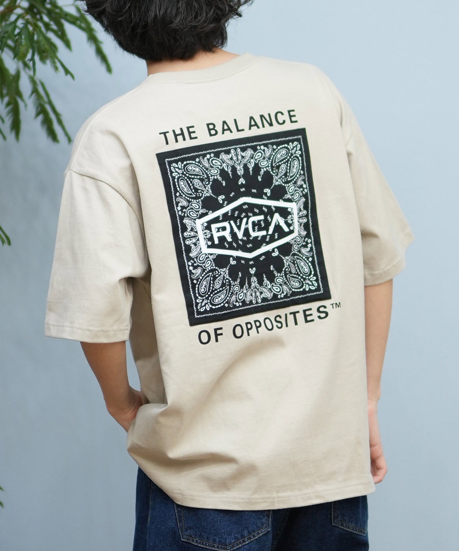 RVCA ルーカ 半袖 Tシャツ メンズ バックプリント BOXロゴ バンダナ柄 BF041-P20(LGK-S)