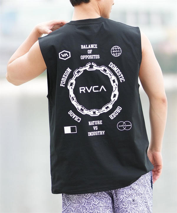 RVCA ルーカ 水着 ラッシュガード タンクトップ メンズ バックプリント 水陸両用 UVカット 吸水速乾 耐塩素 BF04A-853