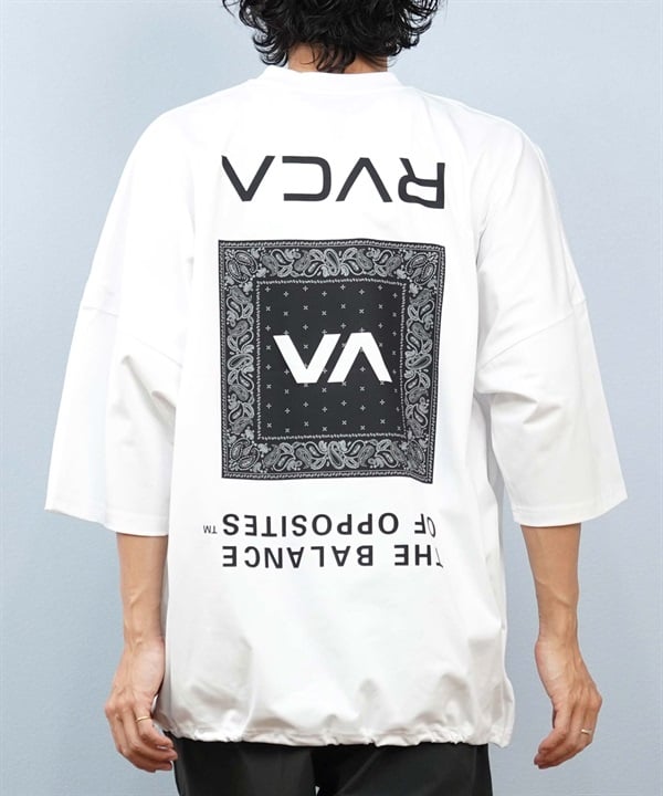 RVCA ルーカ 水着 ラッシュガード 半袖 Tシャツ メンズ バックプリント 水陸両用 UVカット 吸水速乾 BF04A-P82
