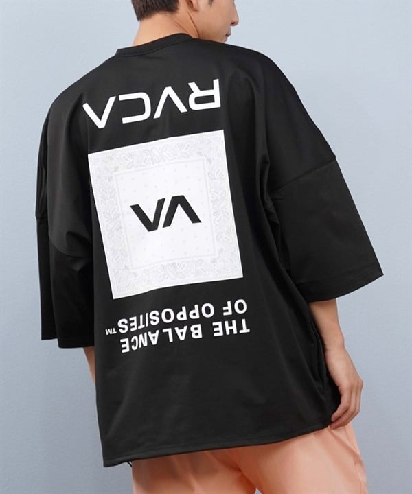 RVCA ルーカ 水着 ラッシュガード 半袖 Tシャツ メンズ バックプリント 水陸両用 UVカット 吸水速乾 BF04A-P82