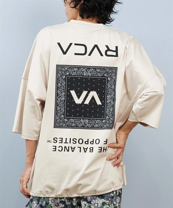 RVCA ルーカ 水着 ラッシュガード 半袖 Tシャツ メンズ バックプリント 水陸両用 UVカット 吸水速乾 BF04A-P82
