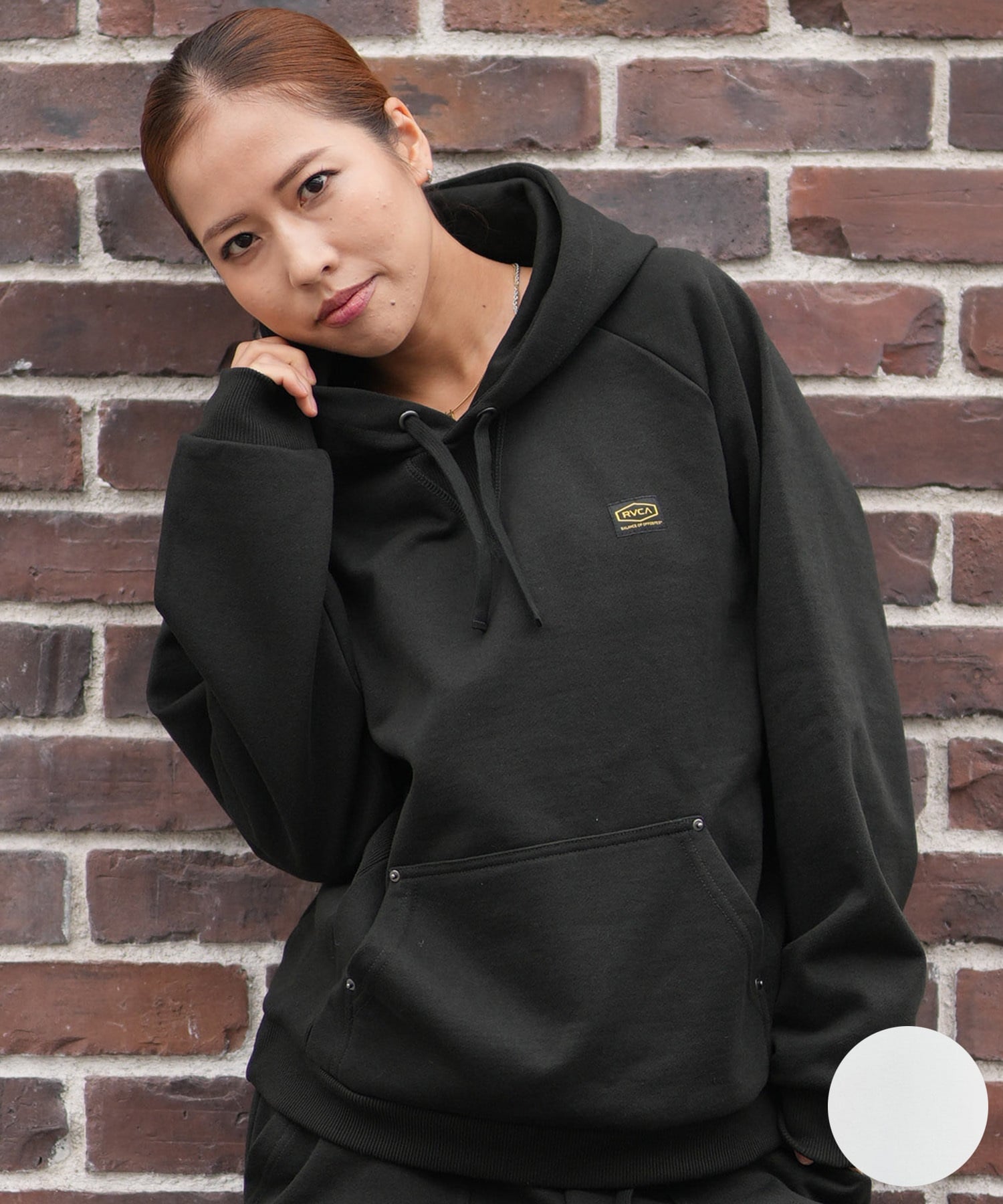 RVCA ルーカ プルオーバー パーカー レディース シンプル ロゴ 裏毛 RECESSION HOODIE BF044-009(PTK-S)