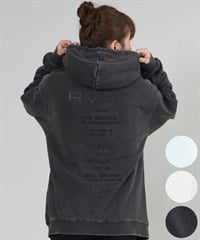 RVCA ルーカ ジップアップ パーカー レディース バックプリント ロゴ BF044-P02(BLK-M)