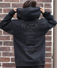 RVCA ルーカ ジップアップ パーカー レディース バックプリント ロゴ BF044-P02(BLK-M)
