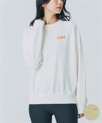 X-girl SPORTS エックスガールスポーツトレーナー レディース クルーネック スウェット 裏毛 UVカット 吸水速乾 155251012003(WHITE-M)