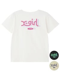 X-girl SPORTSエックスガールスポーツ半袖 Tシャツ レディース バックプリント UVカット 吸水速乾 接触冷感 155251013007(WHITE-M)