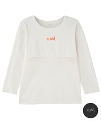 X-girl SPORTSエックスガールスポーツ長袖 Tシャツ レディース ロンT メッシュ UVカット 吸水速乾 接触冷感 155251013008(WHITE-M)