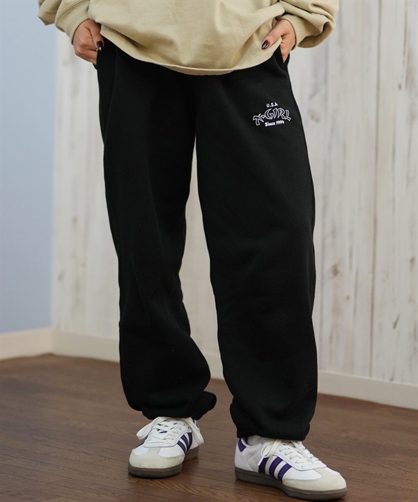 X-GIRL エックスガール ロングパンツ レディース スウェット パンツ ロゴ ARCH LOGO SWEAT PANTS 105253031018
