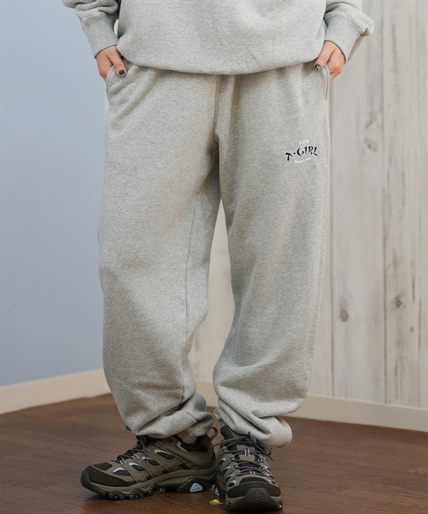 X-GIRL エックスガール ロングパンツ レディース スウェット パンツ ロゴ ARCH LOGO SWEAT PANTS 105253031018