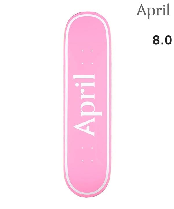 APRIL エープリル スケートボード デッキ 8.0~8.12inch OG LOGO PINK WHITE, BLACK BLUE ムラサキスポーツ 初心者 おすすめ