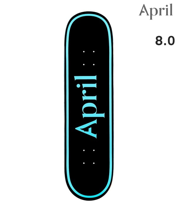 APRIL エープリル スケートボード デッキ 8.0~8.12inch OG LOGO PINK WHITE, BLACK BLUE ムラサキスポーツ 初心者 おすすめ