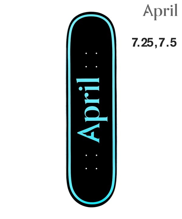 APRIL エープリル スケートボード キッズ デッキ 7.0~7.5inch OG LOGO PINK WHITE, BLACK BLUE ムラサキスポーツ 初心者 おすすめ