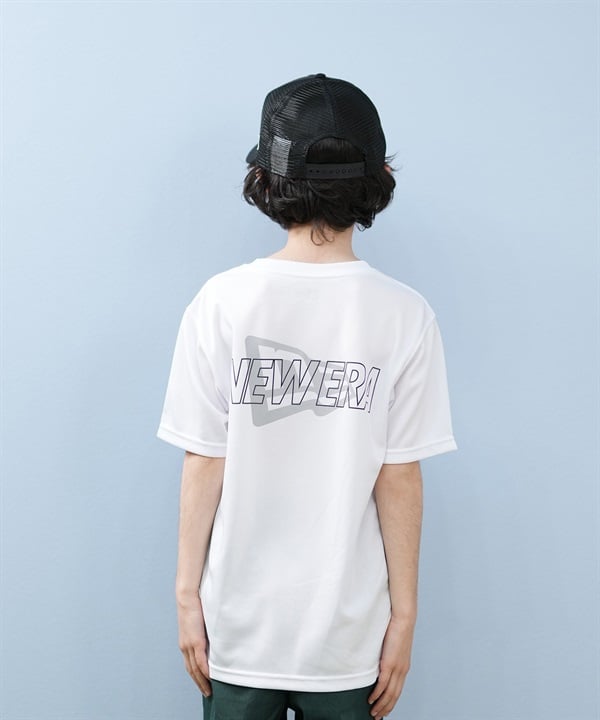 NEW ERA ニューエラ 半袖 Tシャツ キッズ ジュニア 子供 Youth テック Overlap Logo ホワイト 14414381