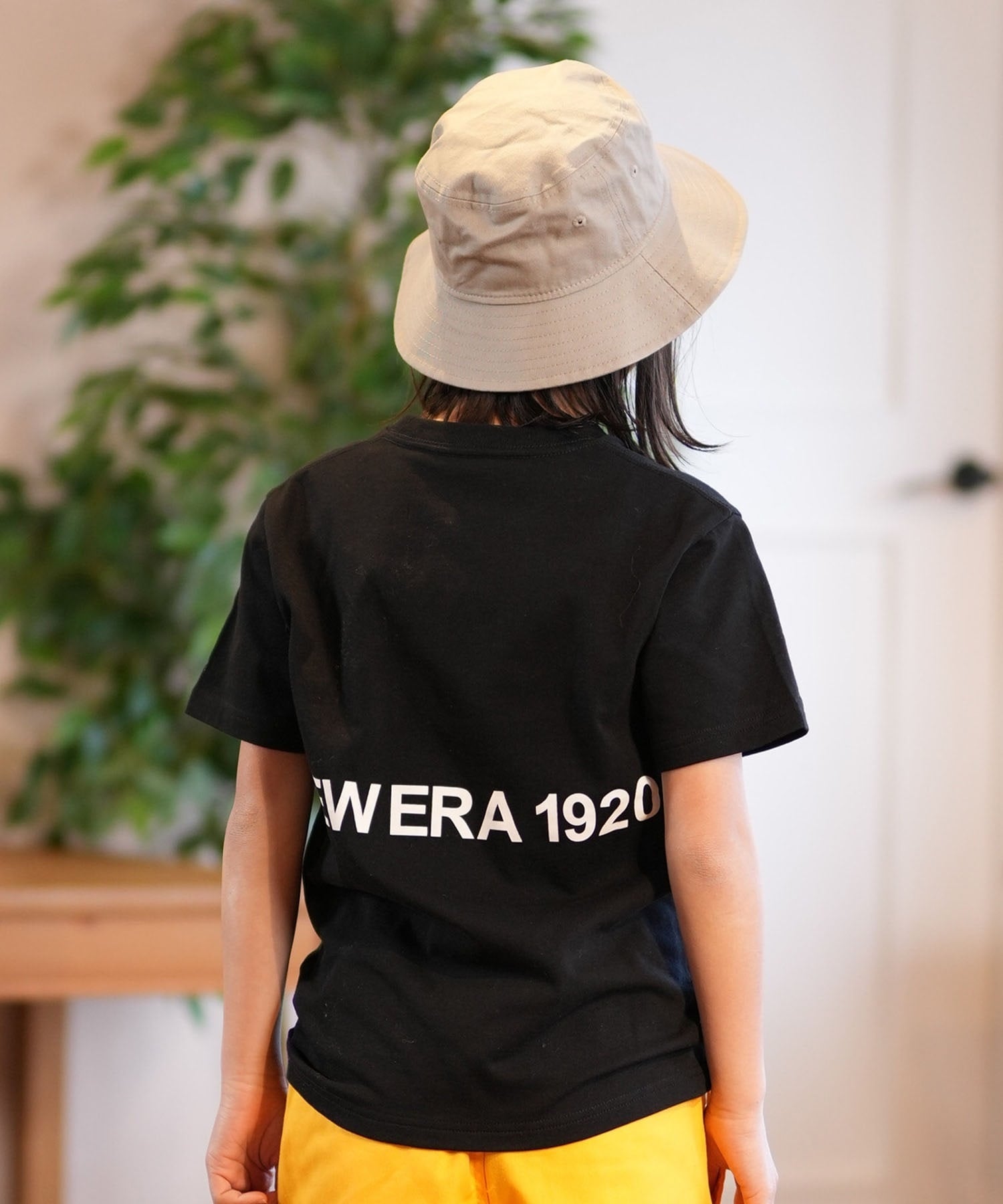 NEW ERA ニューエラ 半袖 Tシャツ キッズ バックプリント Youth 半袖 コットン Tシャツ NEW ERA 1920 14414388(BLK-130cm)