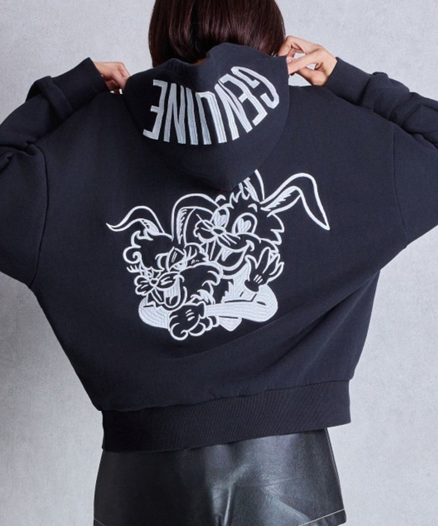 GYDA ジェイダ プルオーバー パーカー レディース GENUINE BUNNY スウェット パーカー 072552703101(BLK-FREE)