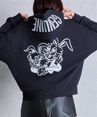 GYDA ジェイダ プルオーバー パーカー レディース GENUINE BUNNY スウェット パーカー 072552703101(BLK-FREE)