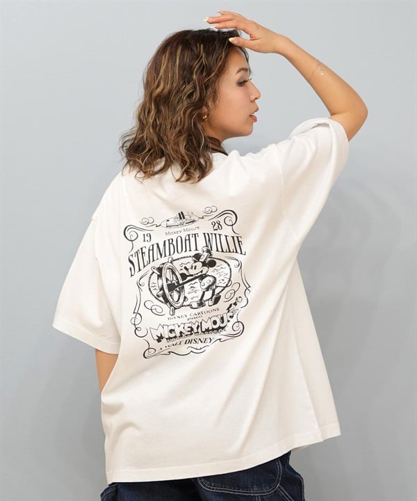 DISCUS ATHLETIC ディスカスアスレチック × Disney ディズニー コラボ 半袖 Tシャツ レディース ミッキーマウス 5287-5975