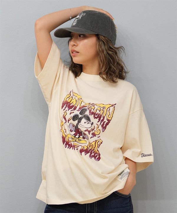 DISCUS ATHLETIC ディスカスアスレチック × Disney ディズニー コラボ 半袖 Tシャツ レディース ミッキーマウス 5287-5975