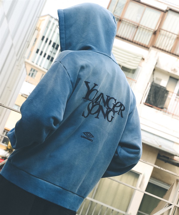 UMBRO アンブロ × Younger Song ヤンガーソング コラボ ジップアップ パーカー 裏毛 MD27-LHD03 ムラサキスポーツ限定