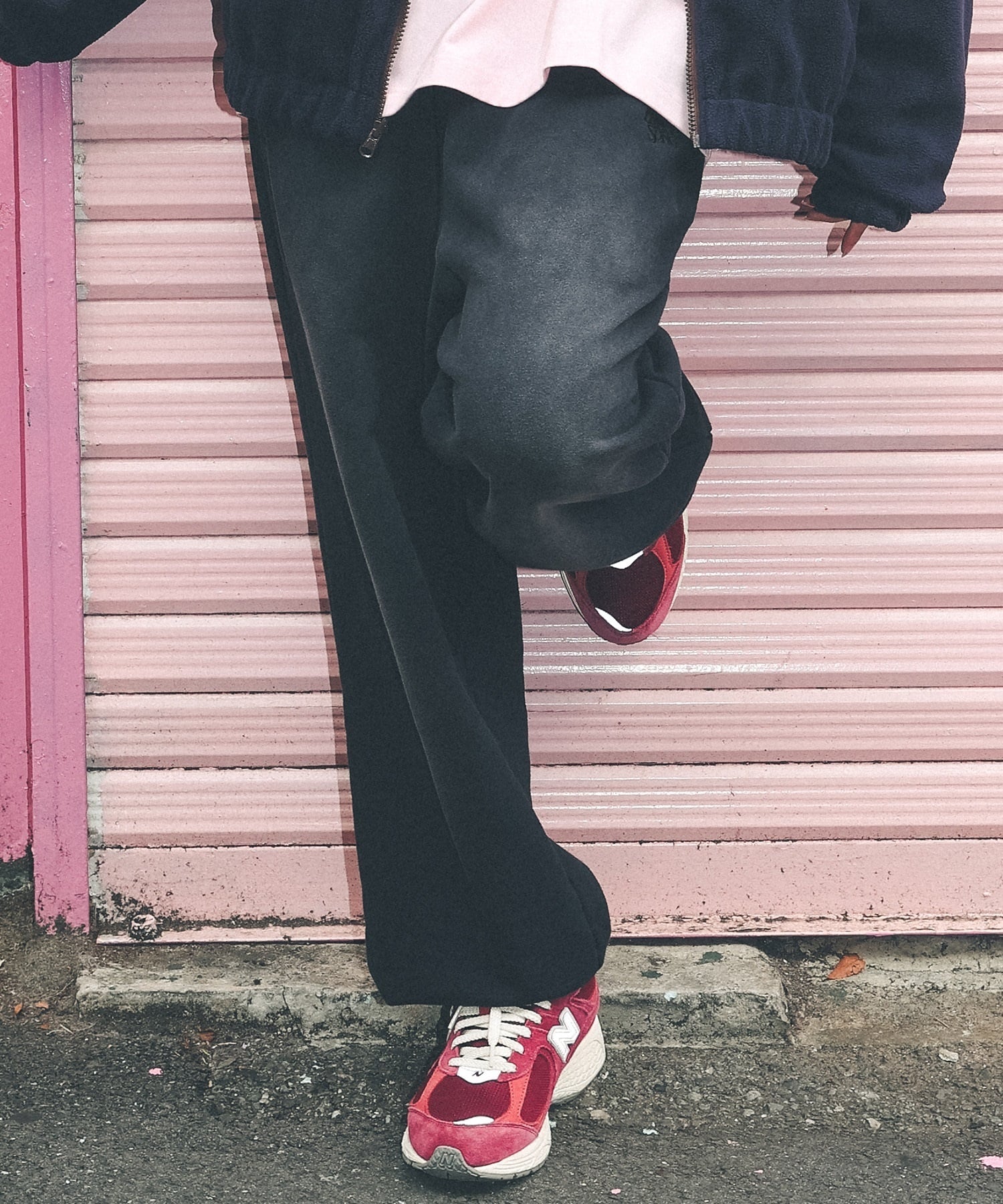 UMBRO アンブロ × Younger Song ヤンガーソング コラボ スウェットパンツ ロングパンツ MD27-LPT05 ムラサキスポーツ限定(BLACK-M)