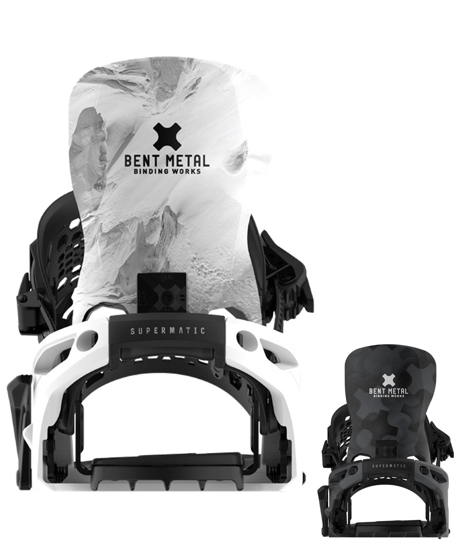 BENT METAL ベントメタル スノーボード バインディング ビンディング メンズ LIGHTNING SUPERMATIC 25-26モデル MM B15【2526】(WHITE-M)