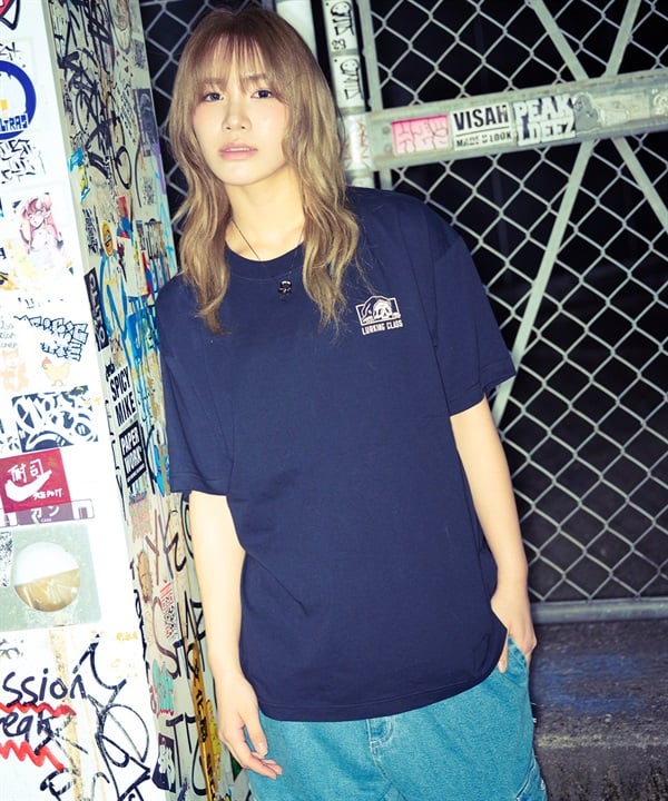 LURKING CLASS ラーキングクラス 半袖 Tシャツ レディース オーバーサイズ ユニセックス ST25STM01W ムラサキスポーツ限定(BLACK-M)