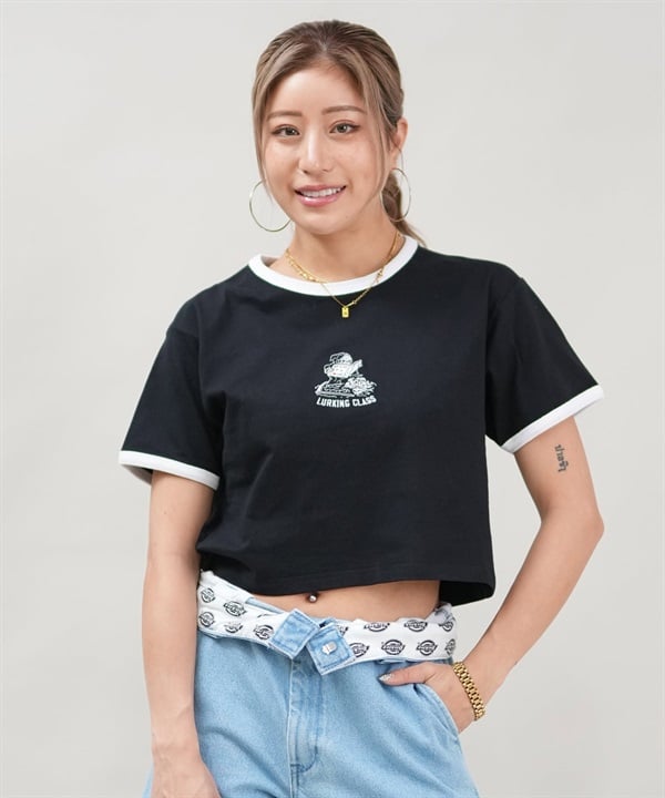 LURKING CLASS ラーキングクラス 半袖 Tシャツ レディース クロップド丈 ミニTシャツ ST25STM04W ムラサキスポーツ限定